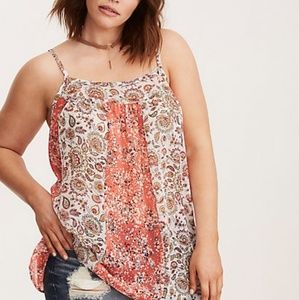 Multi print Chiffon Cami torrod size 3
